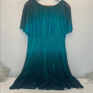 Teal Sparkling Gown